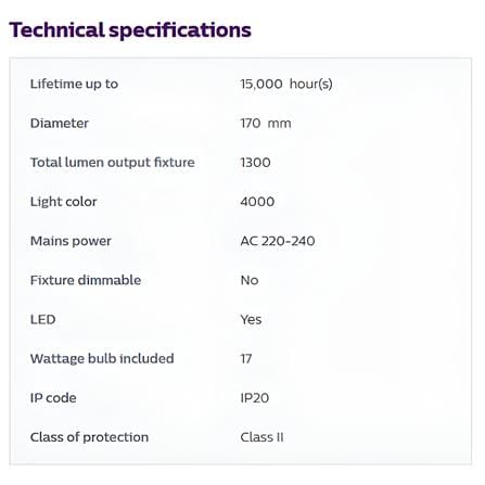 PHILIPS SURFACE DOWNLIGHT 59472 MESON 17W COOL WHITE (4000K) 6"