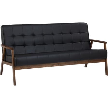SOFA HIACE 3 SEATER PU BLACK
