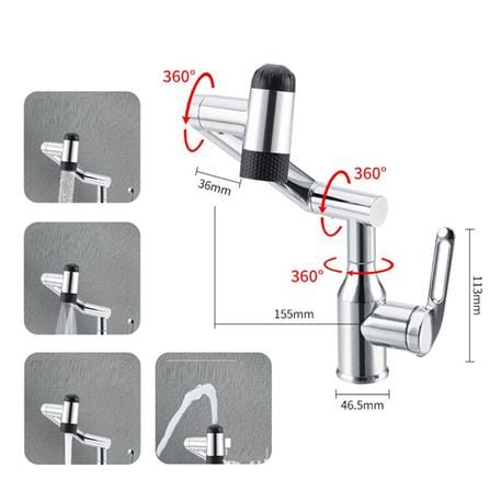 COSSY PLUS BASIN FAUCET CP-6470 SILVER