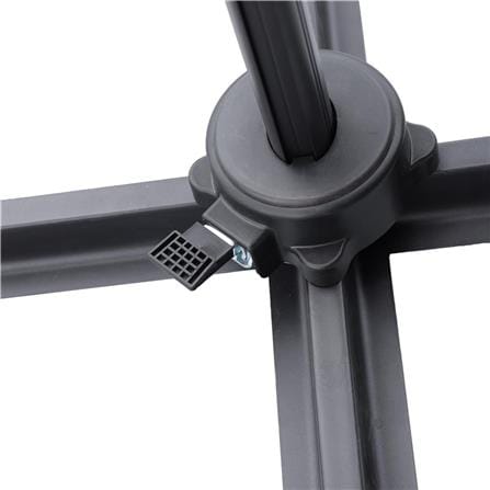 OFFSET PARASOL SPRING SOLAR LED LIGHT BROWN