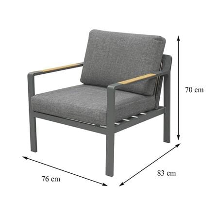 BENETTA  80X80X32 LIGHT GREY  4-SEAT UP PATIO FURNITURE (PRE-ORDER IMPORT PRODUCTS)