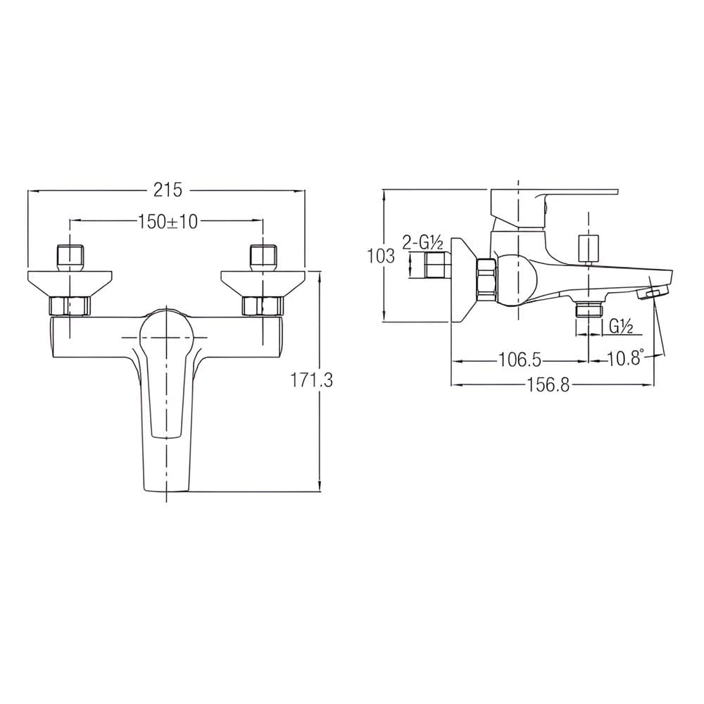 JOHNSON SUISSE TURIN SHOWER MIXER WBFA301439CP