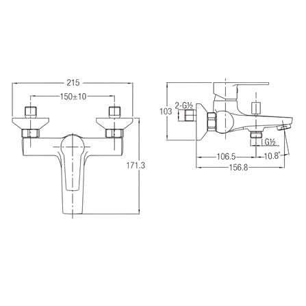 JOHNSON SUISSE TURIN SHOWER MIXER WBFA301439CP