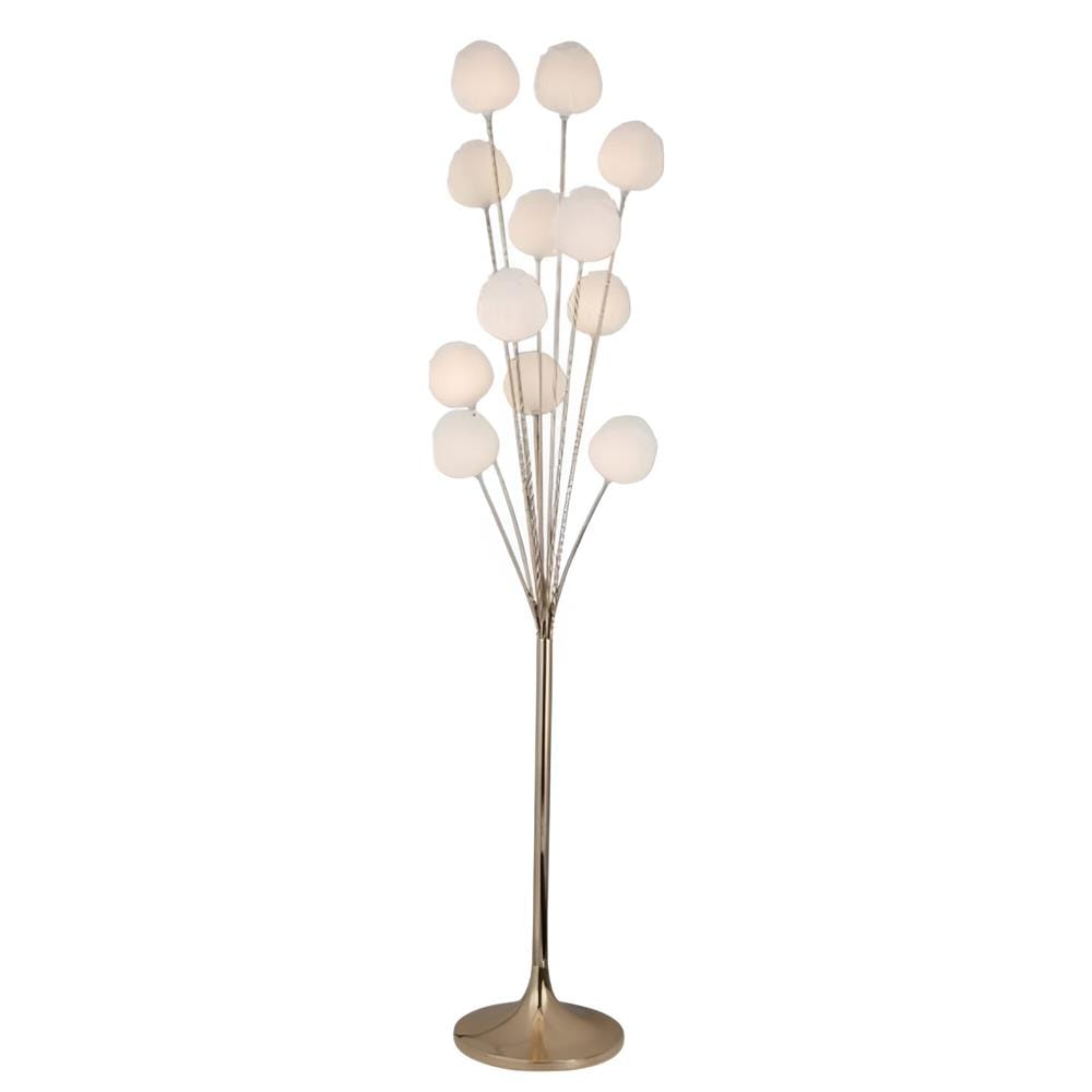 PRE-ORDER BRIGHT OBJECTIVES FLOOR LAMP 16622-12 146CM GOLD+WHITE
