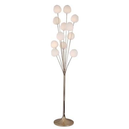 PRE-ORDER BRIGHT OBJECTIVES FLOOR LAMP 16622-12 146CM GOLD+WHITE