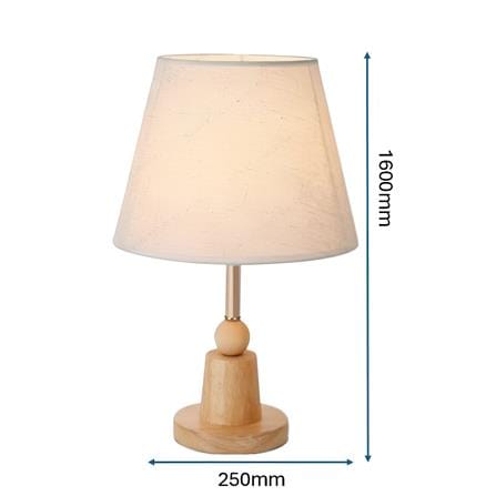 BRIGHT OBJECTIVES TABLE LAMP 16672 40CM LIGHT BROWN