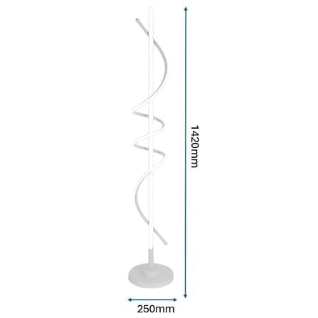 PRE-ORDER BRIGHT OBJECTIVES FLOOR LAMP 16283-WH 142CM WHITE