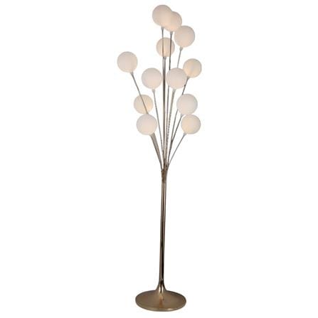 PRE-ORDER BRIGHT OBJECTIVES FLOOR LAMP 16623-12 146CM GOLD+WHITE