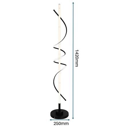 PRE-ORDER BRIGHT OBJECTIVES FLOOR LAMP 16283-BK 142CM BLACK