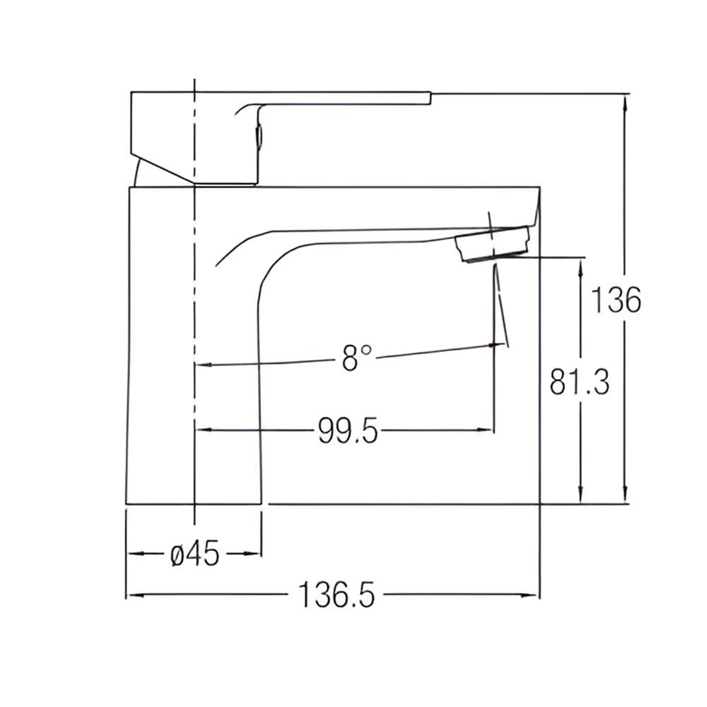 JOHNSON SUISSE TURIN BASIN MIXER WBFA301434CP