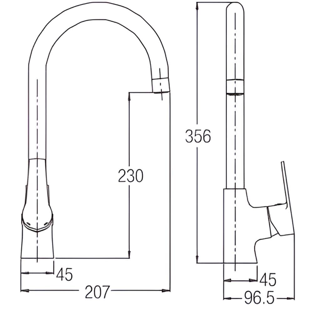 JOHNSON SUISSE TURIN SINK MIXER TAP WBFA301441CP