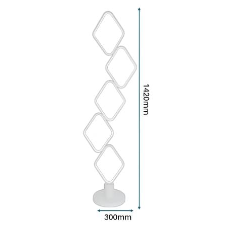 PRE-ORDER BRIGHT OBJECTIVES FLOOR LAMP 16282-WH 142CM WHITE