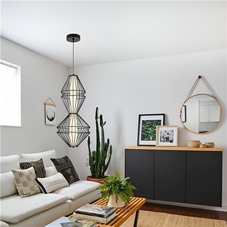 BRIGHT OBJECTIVES PENDANT LAMP 16702 53CM BLACK CHROME