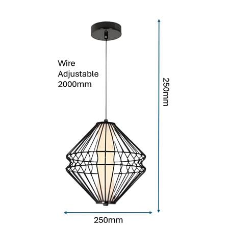 BRIGHT OBJECTIVES PENDANT LAMP 16700 25CM BLACK CHROME