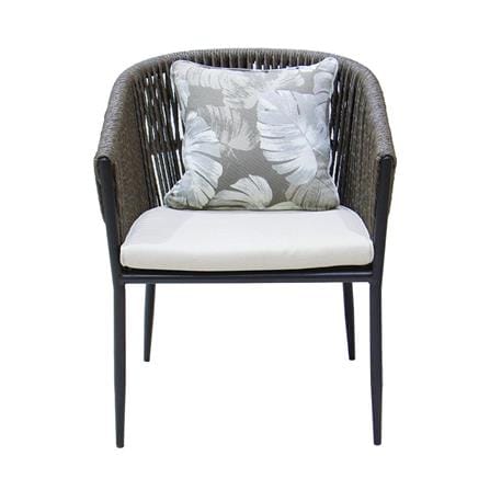 RATTAN CHAIR SPRING LEEWAN BLACK/GREY 2PCS [EXCLUSIVE FROM HOMEPRO THAILAND]