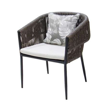 RATTAN CHAIR SPRING LEEWAN BLACK/GREY 2PCS [EXCLUSIVE FROM HOMEPRO THAILAND]