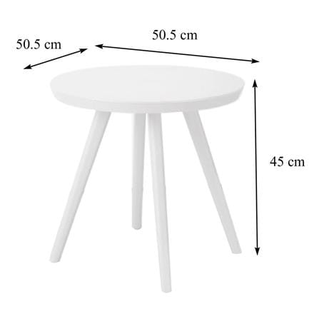 SIDE TABLE SPRING LINNE WHITE