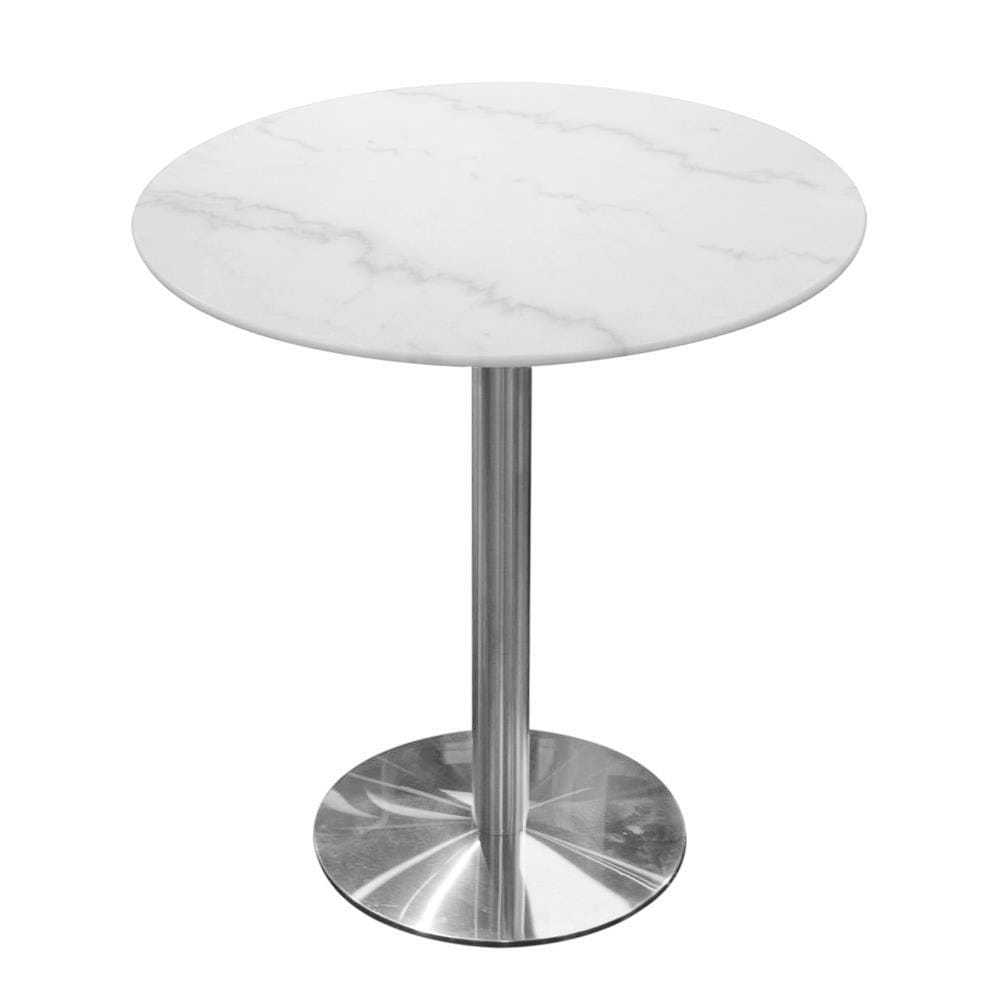 OUTDOOR TABLE WITH ROUND MARBLE TOP SPRING MARBLE MSL WHITE [EXCLUSIVE FROM HOMEPRO THAILAND]