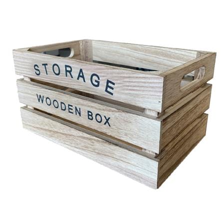 WOODEN BOX STOARGE S 27X17X14CM BROWN