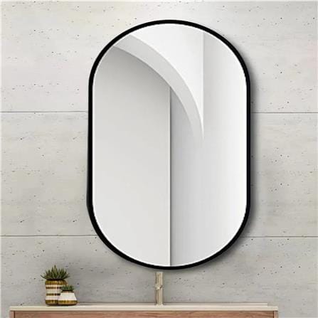 GLOREX MIRROR GLC 2004A/B OVAL 70X50CM BLACK