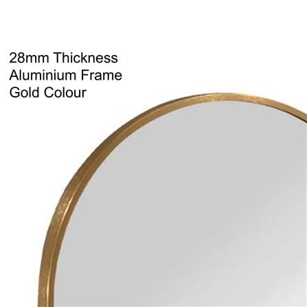GLOREX ALUMINIUM FRAME MIRROR GLC 2003A/G 70x50CM GOLD