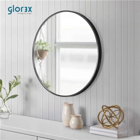GLOREX ROUND MIRROR GLC RD60A282(BK) 60CM BLACK