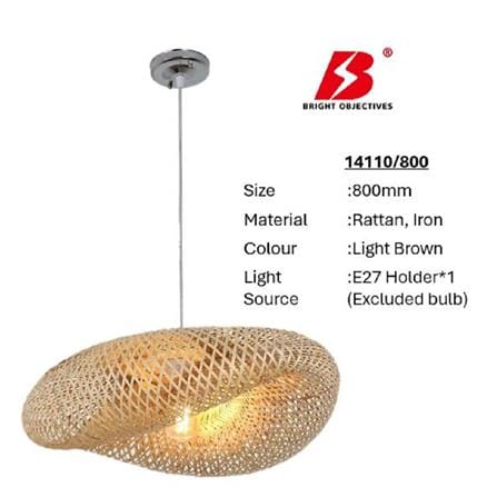 PRE-ORDER BRIGHT OBJECTIVES PENDANT LAMP 14110/800 80CM LIGHT BROWN