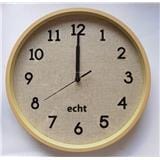 WALL CLOCK ECHT E940 12" LINEN SILENT OAK