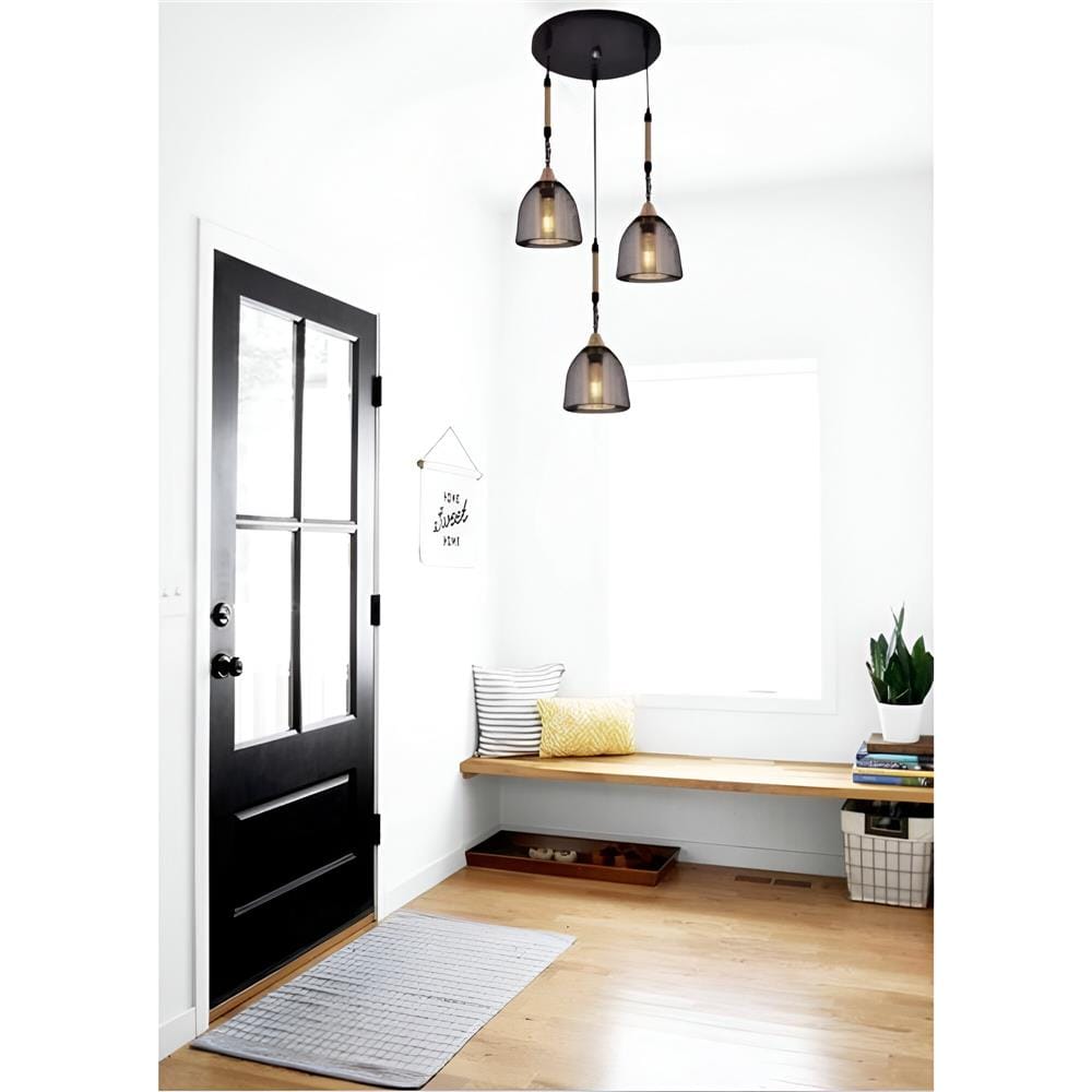 PRE-ORDER BRIGHT OBJECTIVES PENDANT LAMP 14080/3 120CM BLACK BROWN