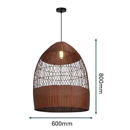 PRE-ORDER BRIGHT OBJECTIVES PENDANT LAMP 14075/600 60CM DARK BROWN