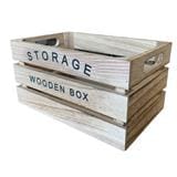 WOODEN BOX STOARGE L 35X25X20CM BROWN