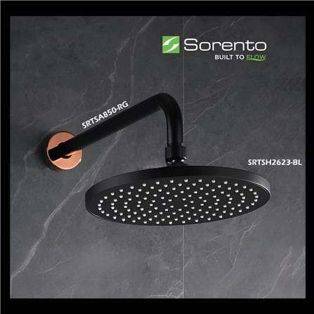 SORENTO SHOWER HEAD SRTSH2623-BL BLACK 22.5CM
