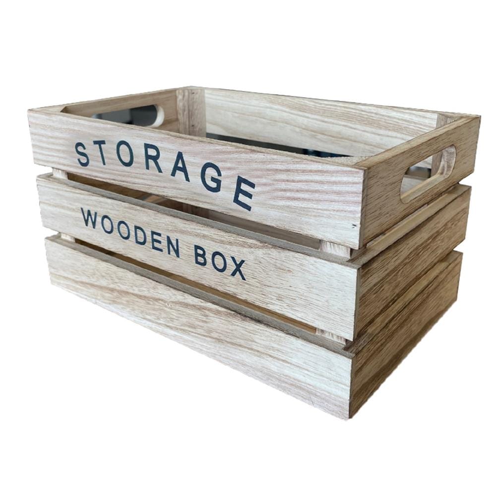 WOODEN BOX STOARGE M 31X21X17CM BROWN