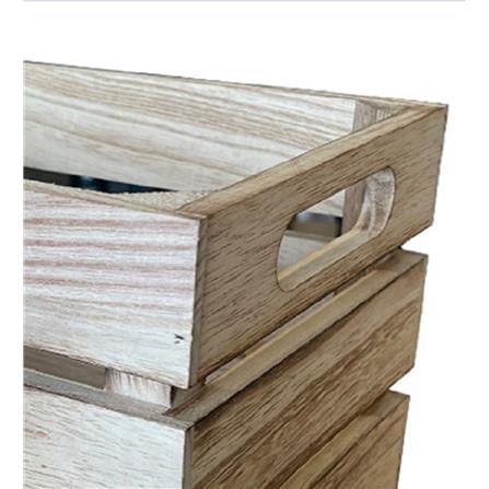 WOODEN BOX STOARGE M 31X21X17CM BROWN
