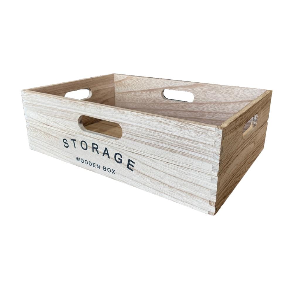 WOODEN BOX STOARGE S 26X19X12CM BROWN