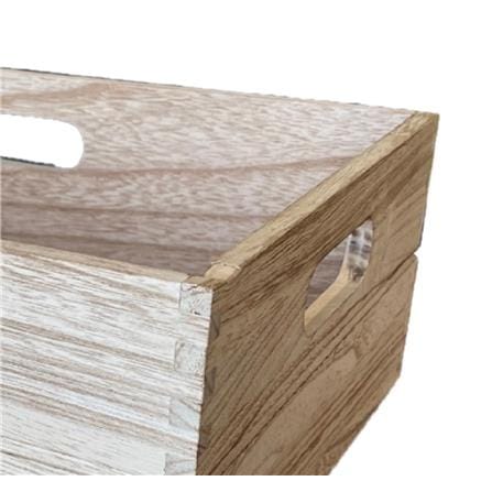 WOODEN BOX STOARGE S 26X19X12CM BROWN
