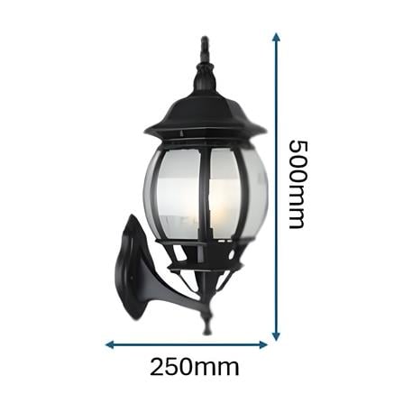 BRIGHT OBJECTIVES WALL OUTDOOR 8802/W 505MM E27 BLACK