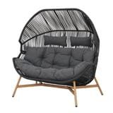 WICKER EGG CHAIR OVAL BENETTA SERENITY BLACK [EXCLUSIVE FROM HOMEPRO THAILAND]