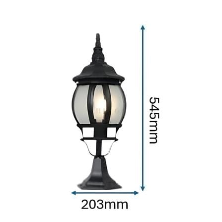 PRE-ORDER BRIGHT OBJECTIVES GATE LAMP 8802/S 545MM E27 BLACK