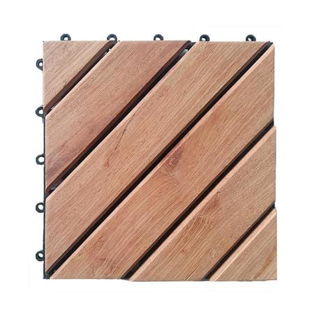 WOODEN FLOOR DECKING SPRING LARGE OBLIQUE PATTERN 30X30CM [EXCLUSIVE FROM HOMEPRO THAILAND]