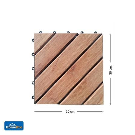 WOODEN FLOOR DECKING SPRING LARGE OBLIQUE PATTERN 30X30CM [EXCLUSIVE FROM HOMEPRO THAILAND]