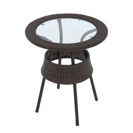 2-SEAT PE RATTAN PATIO SET ME LIVING RATTAN BROWN [EXCLUSIVE FROM HOMEPRO THAILAND]