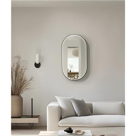 GLOREX LED MIRROR PL5090A402-HSLED-BK 90x50CM