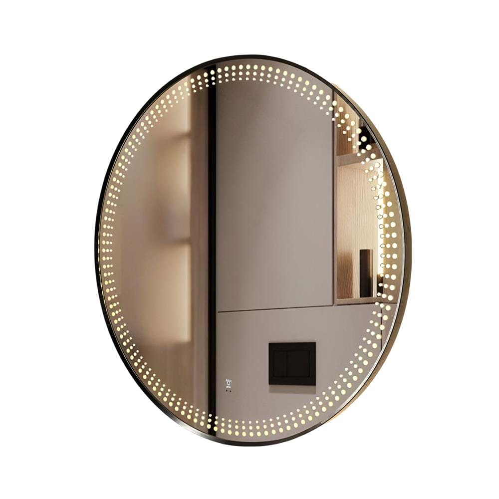GLOREX LED MIRROR RD80A282IS-HSLED-BK 80CM
