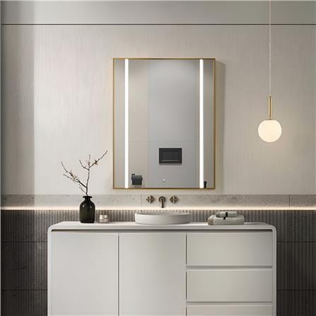 GLOREX LED MIRROR SR7090A281-HSLED-GD 90x70CM