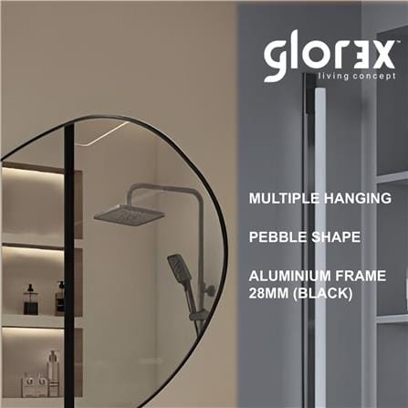 GLOREX MIRROR PB7090A/B 90x70CM BLACK