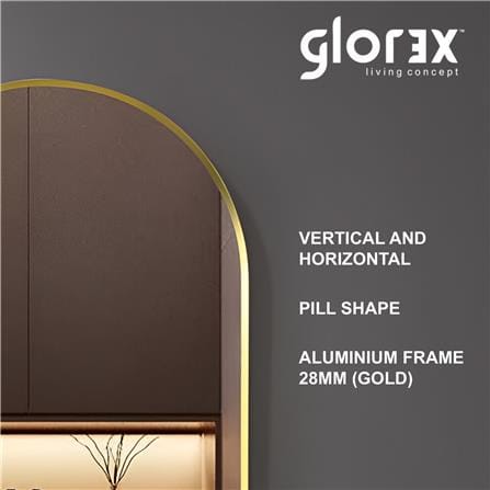 GLOREX MIRROR PLM5090A282 90x50CM GOLD