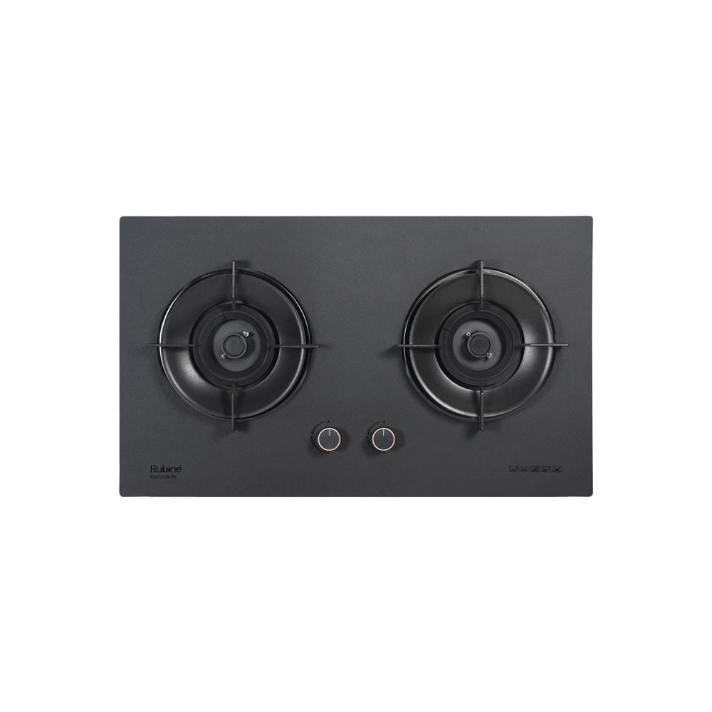 RUBINE GAS HOB RGH-FASCO2B-SK 2BURNERS TEMPERED GLASS 5.5KW 78CM