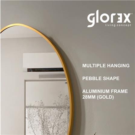 GLOREX MIRROR PB7090A/G 90x70CM GOLD