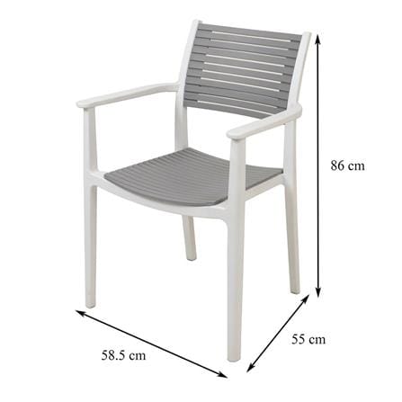 PLASTIC CHAIR SPRING VENITA GREY/WHITE [EXCLUSIVE FROM HOMEPRO THAILAND]